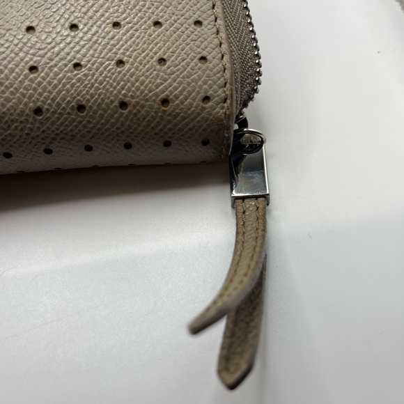 Burberry Elmore Pebbled Leather Zip-Around Wallet | Gray | $560 - Picture 12 of 12